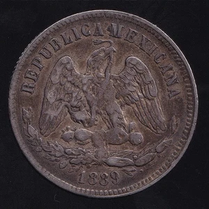 México Segunda República 1889Ho G 25 Centavos - Muy Fino - Imagen 1 de 3