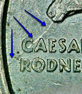 Spitting Horse Error - 1999 Delaware State Quarter - Die Crack Error! - Image 1 of 4