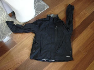 REI Elements E1 Regenjacke schwarz durchgehender Reißverschluss wasserdicht Herren Größe L - Bild 1 von 6