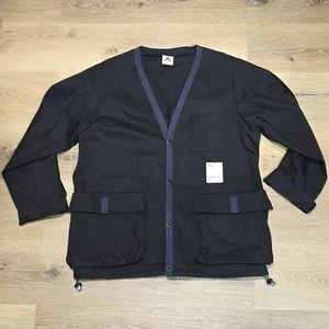 Wasted Collective Jacke Herren Large schwarz blau Cargo-Stil solides Canvas neu ohne Etikett - Bild 1 von 7