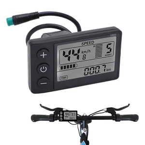E-Bike S866 LCD Display Meter 24V 36V 48V Control Panel w/ Water Resistant Plug - Picture 1 of 21