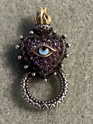 Barbara Bixby Flaming Heart Click Charm - ¡Amatista al por menor 350!! Foto 1 de 4