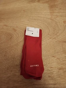 Calze Nike Performance ammortizzate Dri-Fit al ginocchio rosse da uomo taglia Med 2 paia - Foto 1 di 7