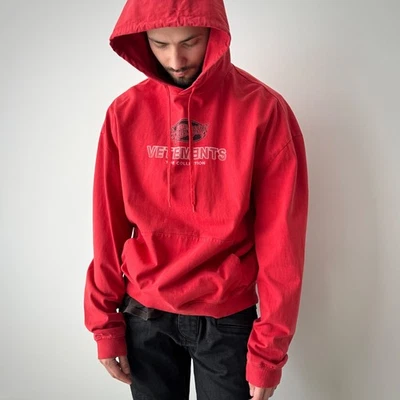 Vetements 2018 ‘The Collection’ Graphic Red Hoodie - Image 1 of 4