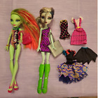 2 Monster High Dolls With Clothes and Accessories