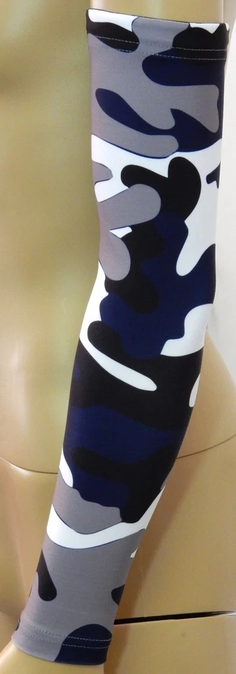 TITANIUM SPORTS Navy Black Gray White Sports Arm Sleeve Woodland Camo Baseball Basketball Gamer