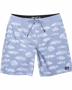 RVCA Boy's Board Shorts HORTON FISH TRUNK - BLU - Size 28 - NWT  - Picture 1 of 1