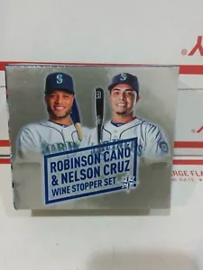 2018 Seattle Mariners NELSON CRUZ ROBINSON CANO Wine Stopper Set SGA New in BOX - Picture 1 of 12