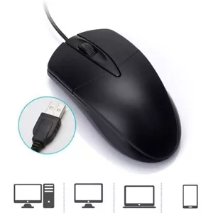 Ergonomics Wired Mouse 1200 DPI Computer Mice USB Optical Mouse Office Home - Picture 1 of 11