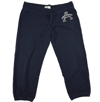 Abercrombie & Fitch Sweatpants Y2K Sequin Logo Preppy Lounge Drawstring Jogger M - Image 1 of 4