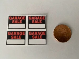 1/10 scale Miniature Garage Sale Sign decals for your 1/10 Scale Diorama - Picture 1 of 2