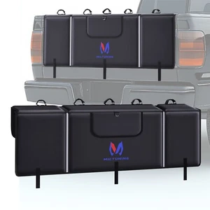 Tailgate Pad Bike Rack for 5-Bikes Pickup Truck Bed Tailgate Pad Protector Cover - Picture 1 of 24
