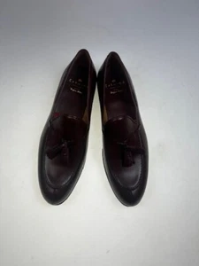 Carmina Shoemaker Tassel Loafer Size UK 10 Forest 734 Burgundy boxcalf - Picture 1 of 5