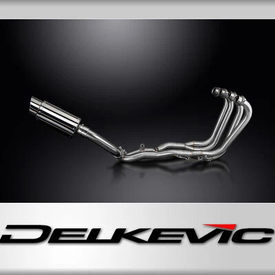 Honda CBR1000F FH-FX Hurricane 87-99 Full Exhaust 4-1 8" Round Stainless Muffler — 第 1/4 张图片