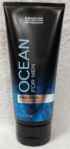 Bath Body Works OCEAN Shave Cream Soothing Aloe Men Nourish 6 oz/177mL New RARE - Picture 1 of 4
