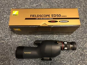 Nikon Fieldscope ED50 Straight Spotting Scope with 13-30x Eyepiece in Box - Picture 1 of 9