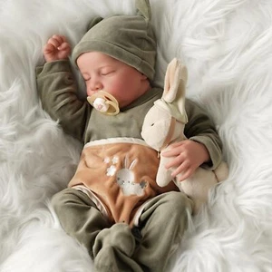 Realistic Reborn Baby Dolls Full Body Vinyl Boy Doll Newborn baby Kids Gift - Picture 1 of 8