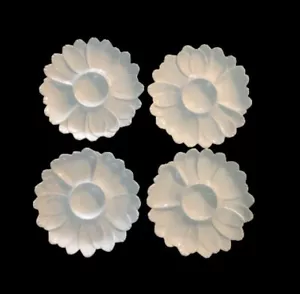 Vintage Italian? Artichoke Plates White Ceramic Set Of 4 10” - Picture 1 of 5