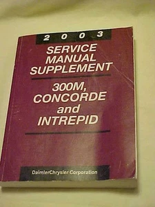 2003 Daimler Chrysler Service Manual Supplement, 300M, Concorde, Intrepid - Picture 1 of 11