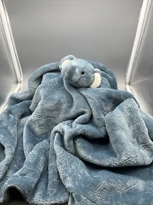Thro Blue Elephant 29"Lg Lovey Security Decke Jimmy Jungle geprägt Oversized - Bild 1 von 9