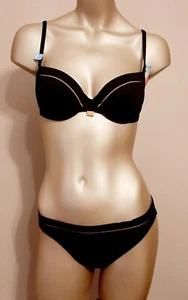 Badeanzug 2 teilig Oberteil 90B (75B eu) Unterteil 40 (38 eu) CHERRY BEACH Schwarz - Bild 1 von 5