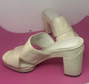 Tory Burch Mujer Beige Cuero Tacones Sandalias Plataformas,Talla 6 - Imagen 1 de 9