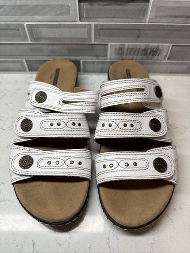 Sandali donna Clarks collezione morbidi ammortizzati taglia 9 cinturino regolabile slip on