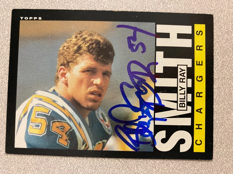 Billy Ray Smith signed SAN DIEGO CHARGERS card  1985 Topps - Image 1 of 1