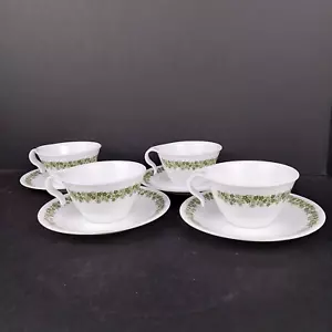 Vintage 8-pc Corelle by Corning Crazy Daisy Spring Blossom Tea Cup & Saucer Set - Picture 1 of 6