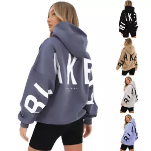 Blakely Hoodies Women's Baggy Hooded Sweatshirt Long Sleeve Pullover Jumper Tops - Picture 1 of 16