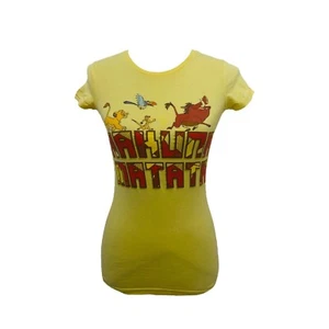 Lion King Girl's Small Shirt Disney Yellow Hakuna Matata Short Sleeve - Picture 1 of 8