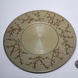 Yankee Candle Stoneberry Large Jar Base Plate Fall Green Berries Plate Only EUC - Picture 1 of 5