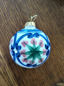 Vintage schwere Kugel Ornament in "schönem" Muster All Season 4 " - Bild 1 von 6