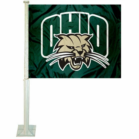 Ohio Bobcats Car Auto Window Flag Cover