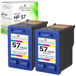2PK Reemplaza Cartucho HP 57 C6657AN Tinta Color HP Deskjet F4135 F4140 F4150 - Imagen 1 de 2