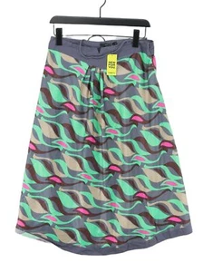 Vero Moda Women's Midi Skirt UK 10 Green Graphic 100% Polyester Midi A-Line - Picture 1 of 5