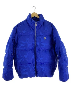 A BATHING APE Down double zip Jacket blue L Used - Image 1 of 4