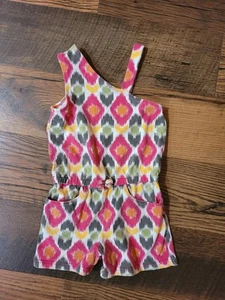 Gymboree Girls 4T Summer Batik Print One Shoulder Romper 4 T - Picture 1 of 6