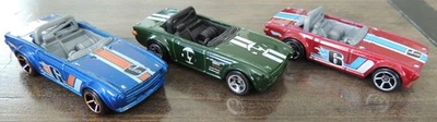 Hot Wheels Triumph TR6 Loose Lot of 3, Blue HW Faster Than Ever, Green, Red - Image 1 of 4