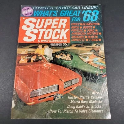 SUPER STOCK & DRAG ILLUSTRATED MAGAZINE OCTOBER 1967 NEW '68 HOT CAR LINEUP NHRA - Image 1 of 4