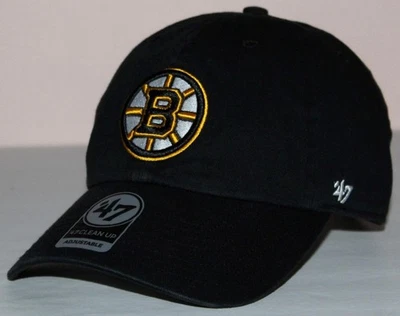 '47 Marca Limpieza BOSTON BRUINS Correa Béisbol Papá Sombrero Negro Gorra de Hockey *3R Foto 1 de 4