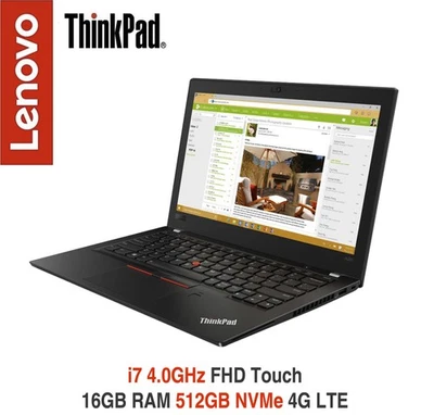 CLEARANCE ThinkPad X280 i7 4.0GHz FHD Touch 16GB 512GB FPR BL 4G Warranty X13 - Image 1 of 4