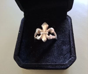Sterlingsilber Ring Königliche Lilie Silber 925 im Samt- Etui, Fleur de Lys - Bild 1 von 11
