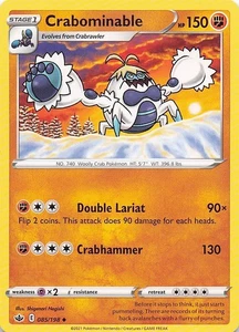 Crabominable Uncommon Normal SWSH06: Chilling Reign 085/198 NM - Picture 1 of 2