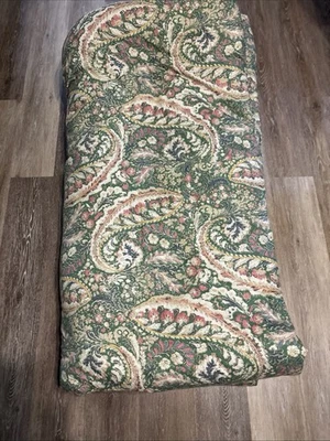 Ralph Lauren Allie Green Paisley Queen Comforter Preowned Excellent - Image 1 of 2