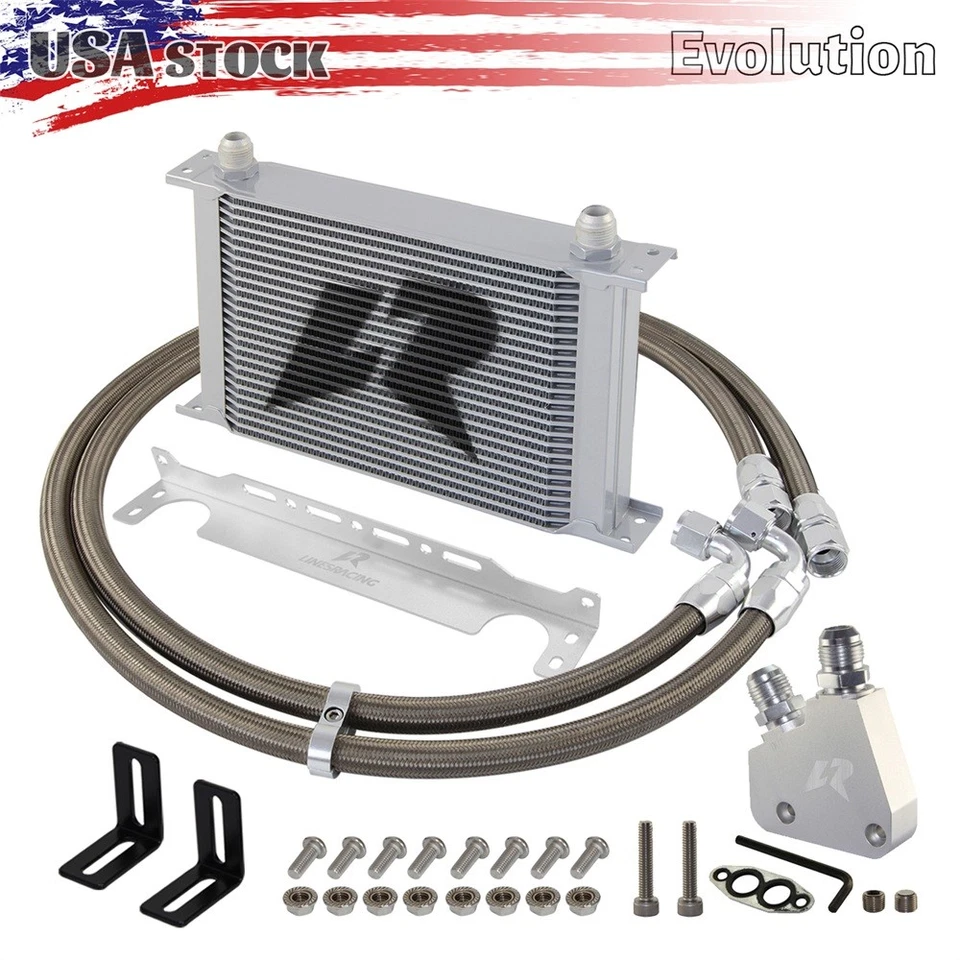 25row Oil Cooler Kit With Mount Bracket for Corvette C5 C6 C7 Cadillac Cts-v