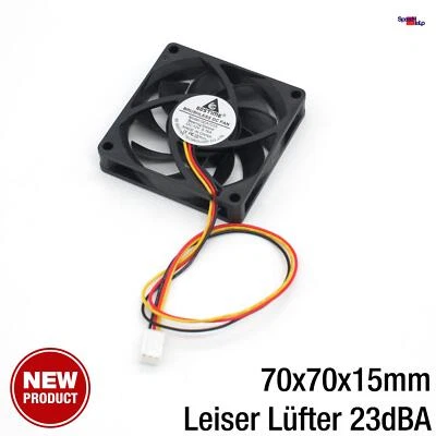 NEW GEHÄUSE CASE SYSTEM COOLER LÜFTER 70x70x15MM 70MM 3-PIN 12V GDSTIME GDA7015 - Bild 1 von 4