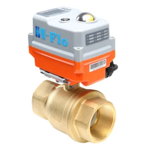 1 Sec. Quick Respon 24VAC/DC Brass Proportional Integral Motorized Ball Valve - Picture 1 of 8