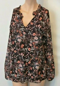 * Hailys Tunika Bluse Gr. 2XL Neu Etikett Blümchen Schwarz - Bild 1 von 8