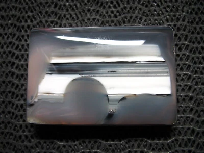 ¡Hebilla de cinturón modernista arte vidrio abstracto plata esterlina! ¡VINTAGE! RK! 1986! 50g Foto 1 de 4